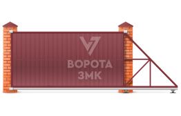 Ворота автоматические откатные 4000×2000 ЗМК-7475